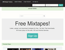 Tablet Screenshot of mixtapefactory.com